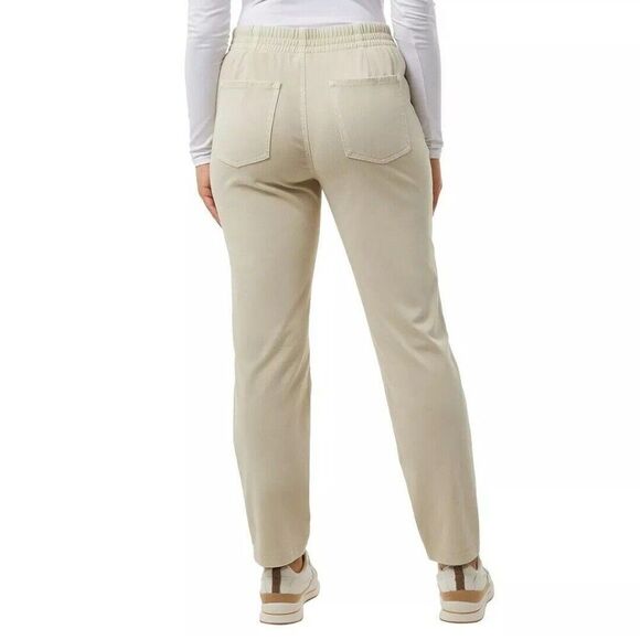 32 Degrees Women's XL Knit Twill Comfort Ankle Pants Ultra Stretch Zip Tan NWT - Picture 12 of 13